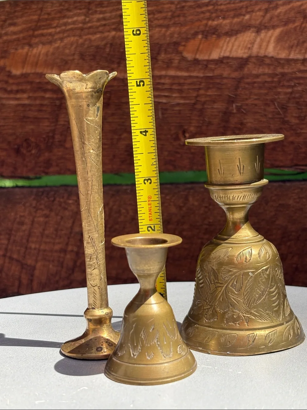 Brass Decorative Candle Holders - Set of 3